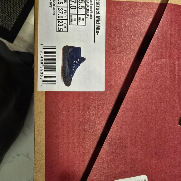 Vans Suede Destruct Mid MTE-1 Skate Shoes Sneaker Dress Blue Women's Size 7 NEW - Picture 5 of 11